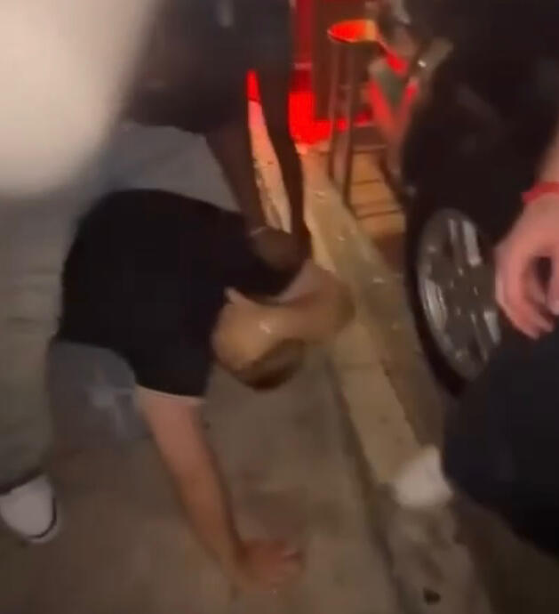 Surrounded straddled and punched